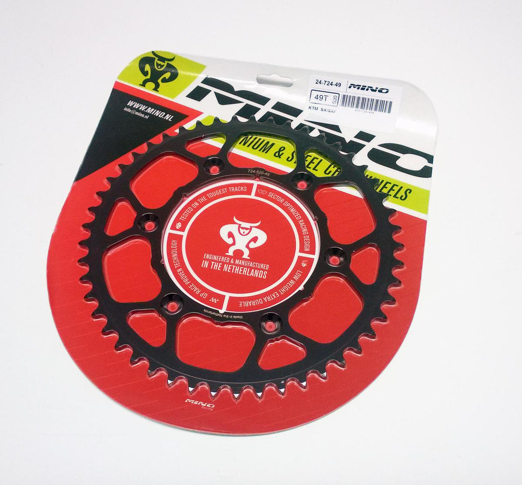 MINO REAR SPROCKET STEEL HARD LIGHT, BLACK 24-724-520-49 JTR987