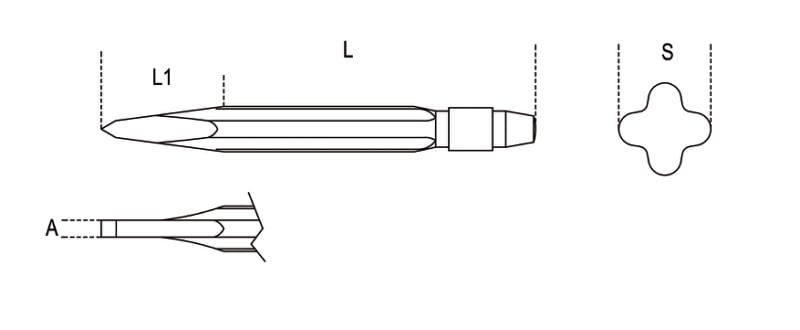 Ribbed Cape Chisel 200mm - Beta Tools 37 200