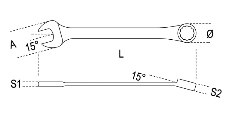 Reversible Ratcheting Combination Spanner Wrench 13mm - Beta Tools 142 13