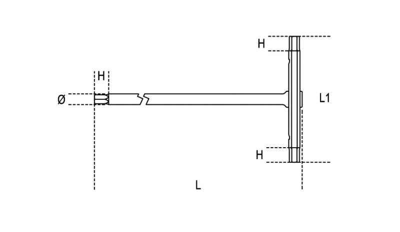 T-Handle Wrench with Three Male Ends for Torx Head Screws T9 - Beta Tools 951TX 09