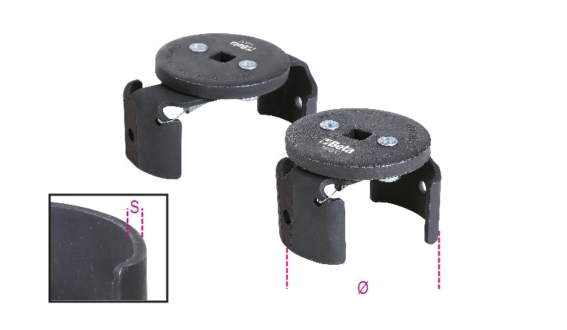 Self-Locking Oil Filter Wrench Left-Hand 60-80mm - Beta Tools 1493X/1