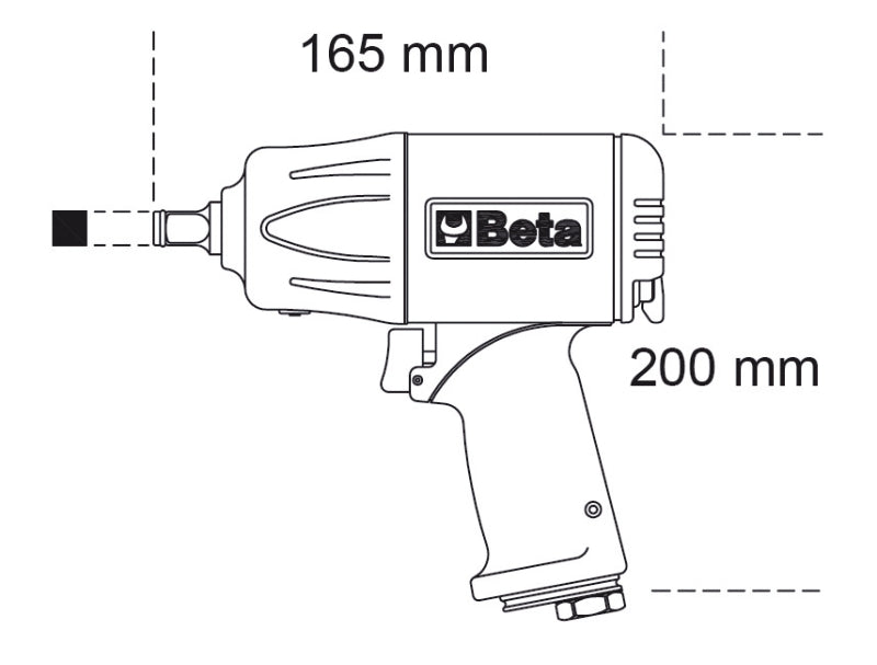 Compact Reversible Impact Wrench 3/4 1600 Nm - Beta Tools 1928XM