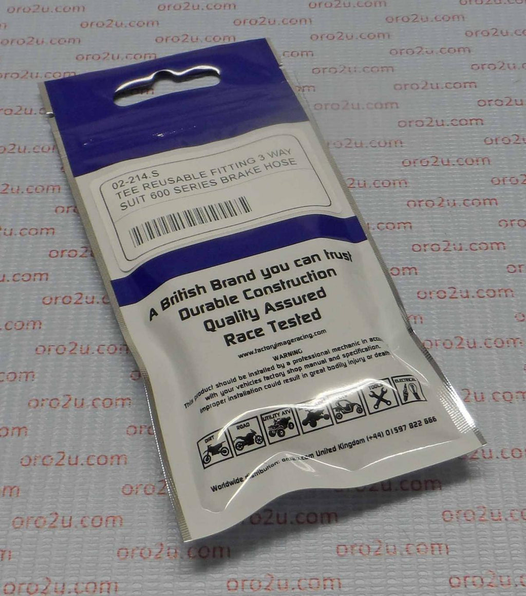 TEE REUSABLE FITTING 3 WAY, SUIT 600 SERIES BRAKE HOSE, OEM GOODRIDGE 5136-03C