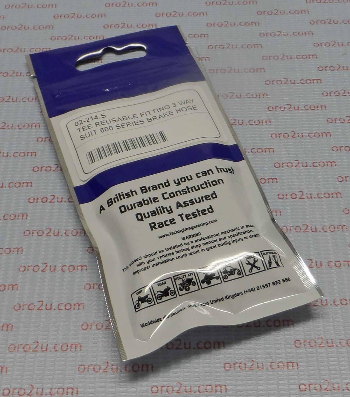 TEE REUSABLE FITTING 3 WAY, SUIT 600 SERIES BRAKE HOSE, OEM GOODRIDGE 5136-03C