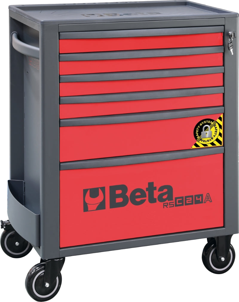 Mobile Roller Cab 6 Drawers Anti-Tilt System Reinforced Worktop 800kg Capacity - Beta Tools RSC24A/6-A
