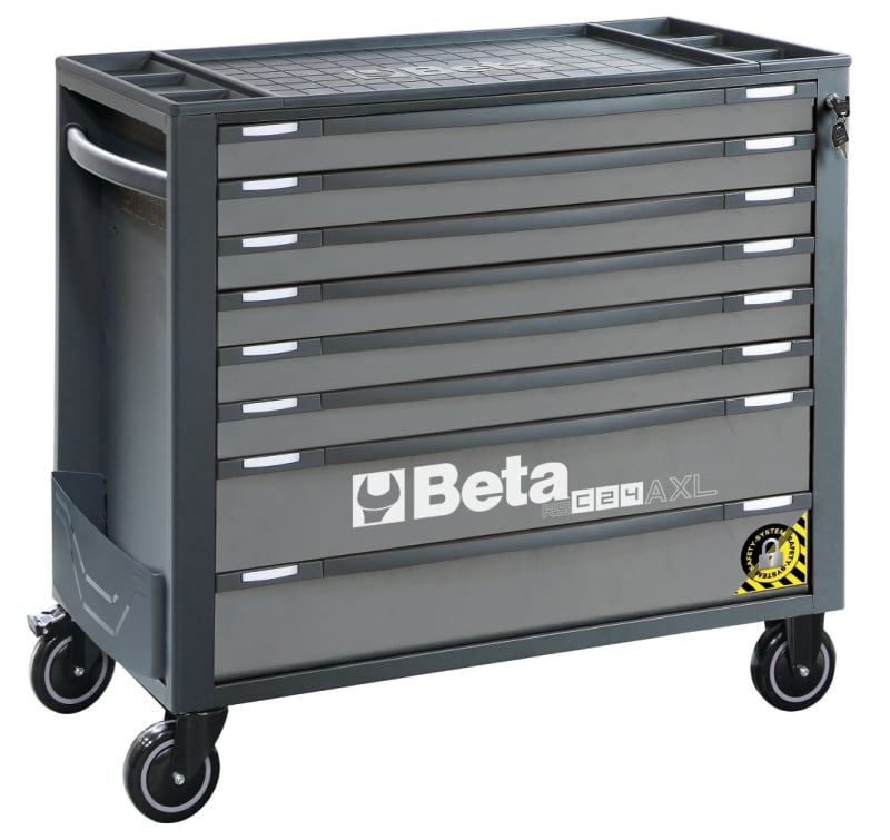 Mobile Roller Cab 8 Drawers Anti-Tilt System Long Model 1000kg Capacity - Beta Tools RSC24AXL/8-R
