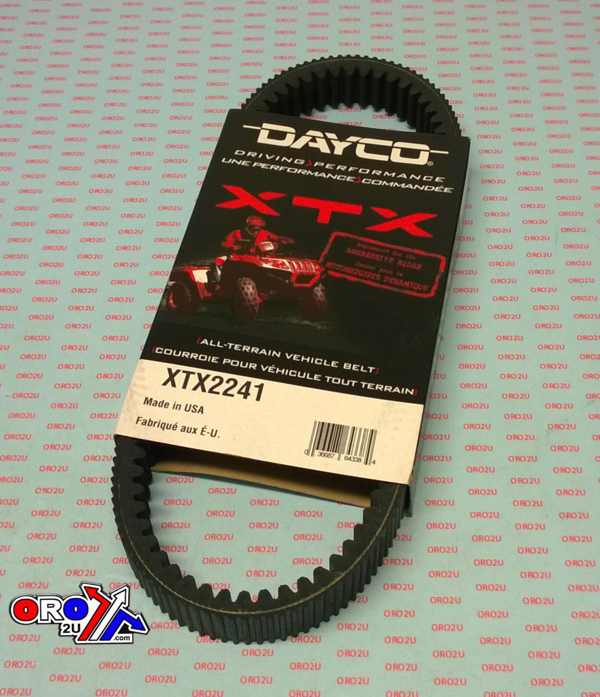 DRIVE BELT DAYCO XTX2241 YAMAHA, BENNCHE, HISUN, GRIZZLY BIGHORN KODIAK RHINO