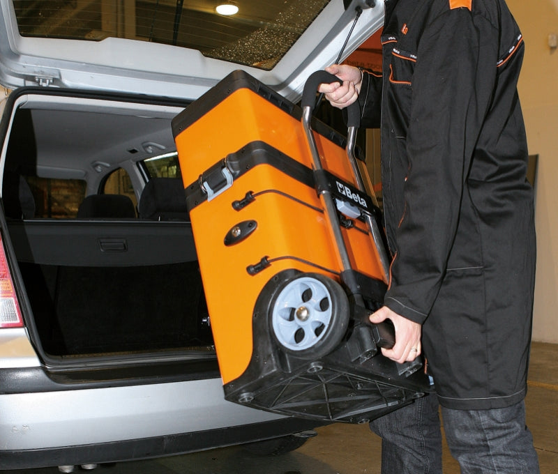 Two-Module Tool Trolley with Detachable Tool Box and Drawers - Beta Tools C41S