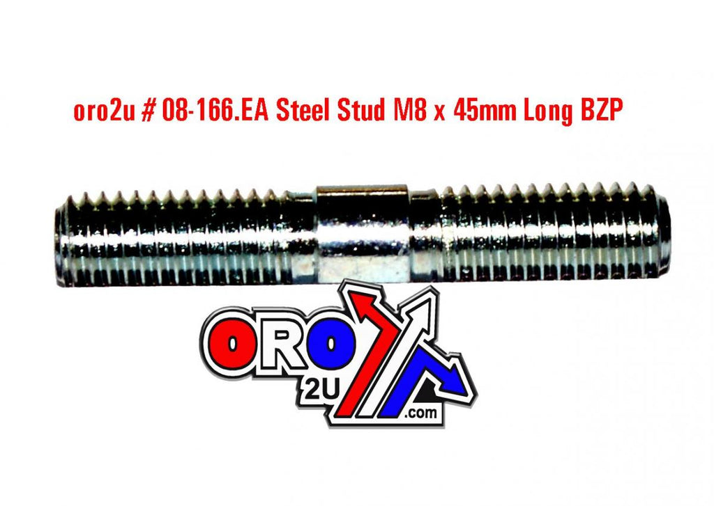 STUD M8 x 45 ZINC PLATED