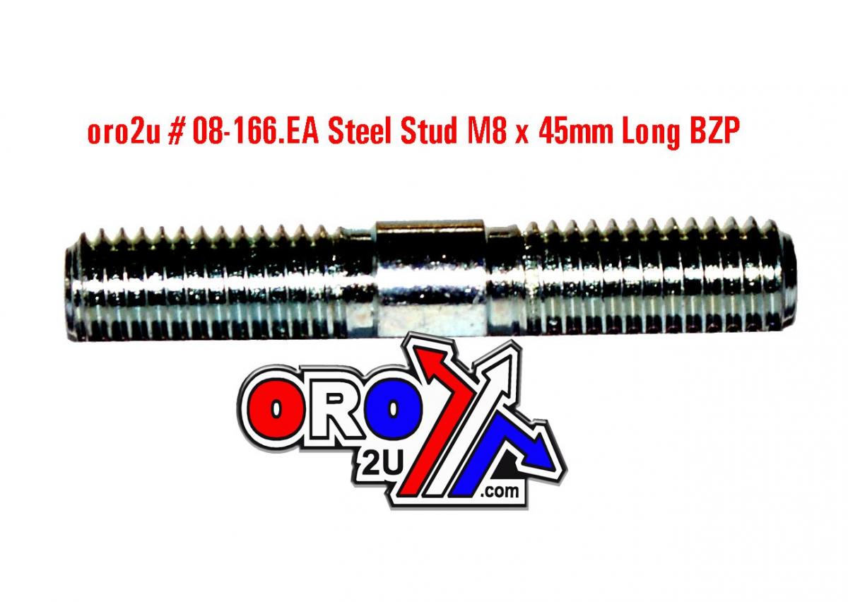 STUD M8 x 45 ZINC PLATED