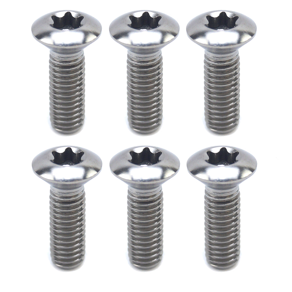BOLT DISC TORX M6 x 18mm CSK, TITANIUM GRADE 5 /PACK OF 6