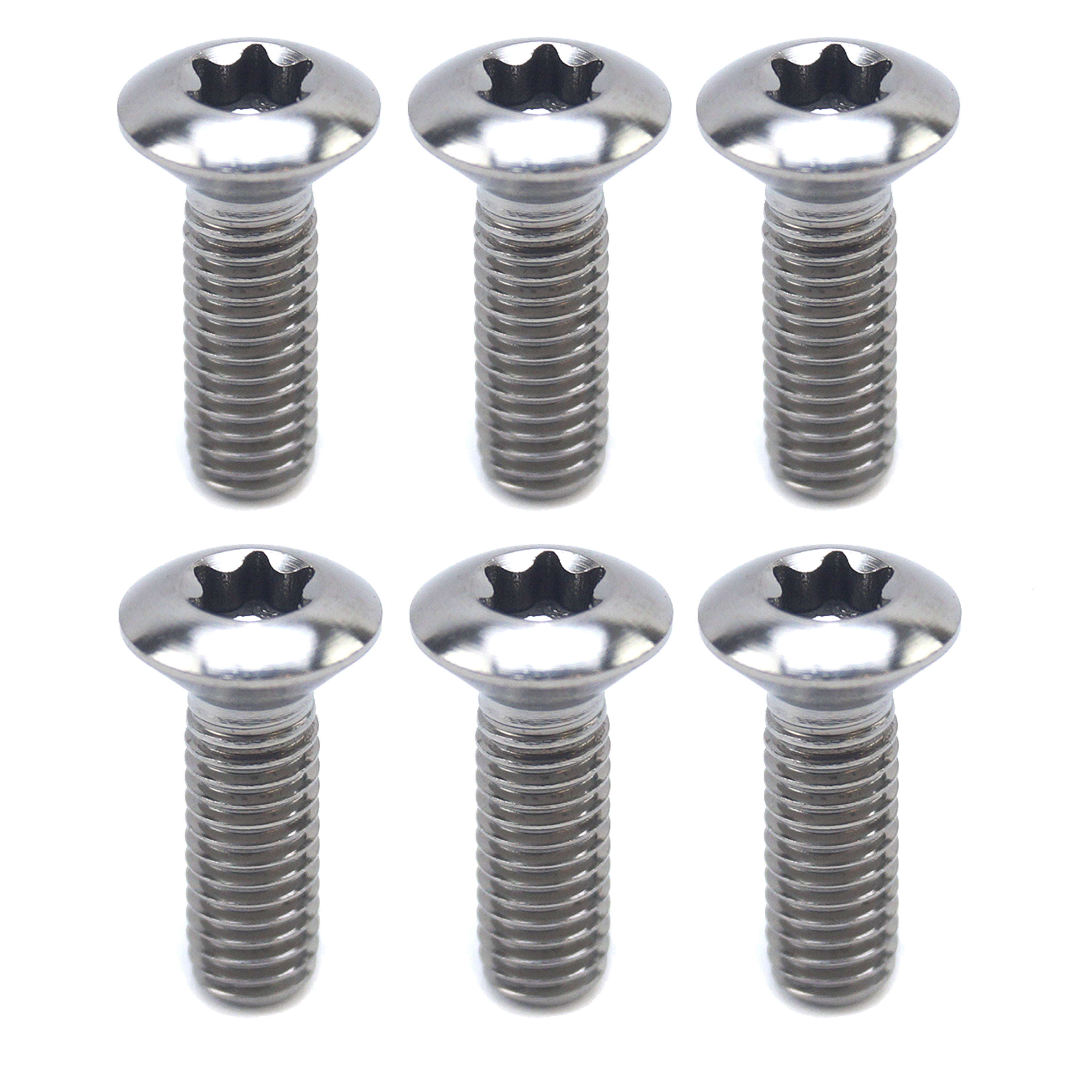 BOLT DISC TORX M6 x 18mm CSK, TITANIUM GRADE 5 /PACK OF 6