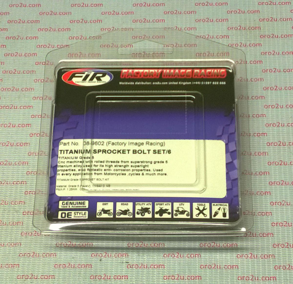 TITANIUM GR5 SPROCKET BOLT SET/6, M8x30 STANDARD SPROCKET BOLTS, /
