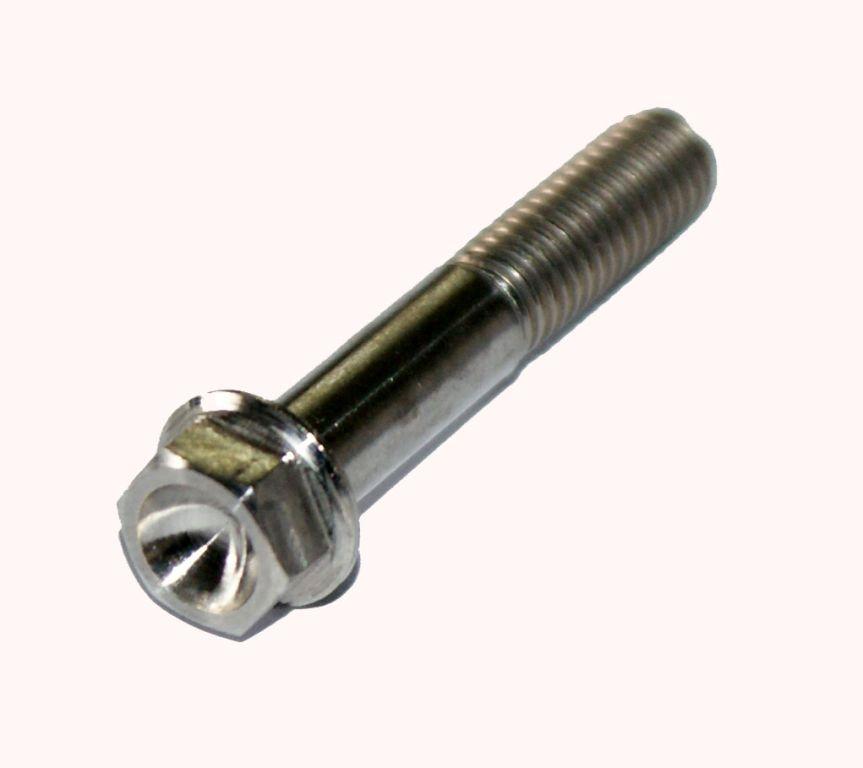TITANIUM GR5 BOLT M6 x 30mm EACH, FLANGE OD: 11mm / HEX SIZE: 8mm, /