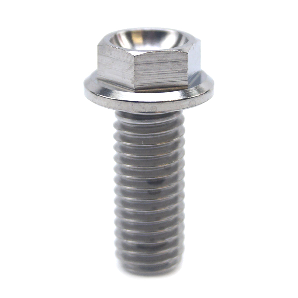 TITANIUM GR5 BOLT M8x20mm EACH, FLANGE OD: 14mm / HEX SIZE: 10mm, /