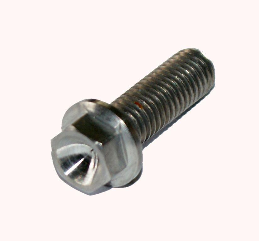 TITANIUM GR5 BOLT M8 x 25mm EACH, FLANGE OD: 14mm / HEX SIZE: 10mm, /