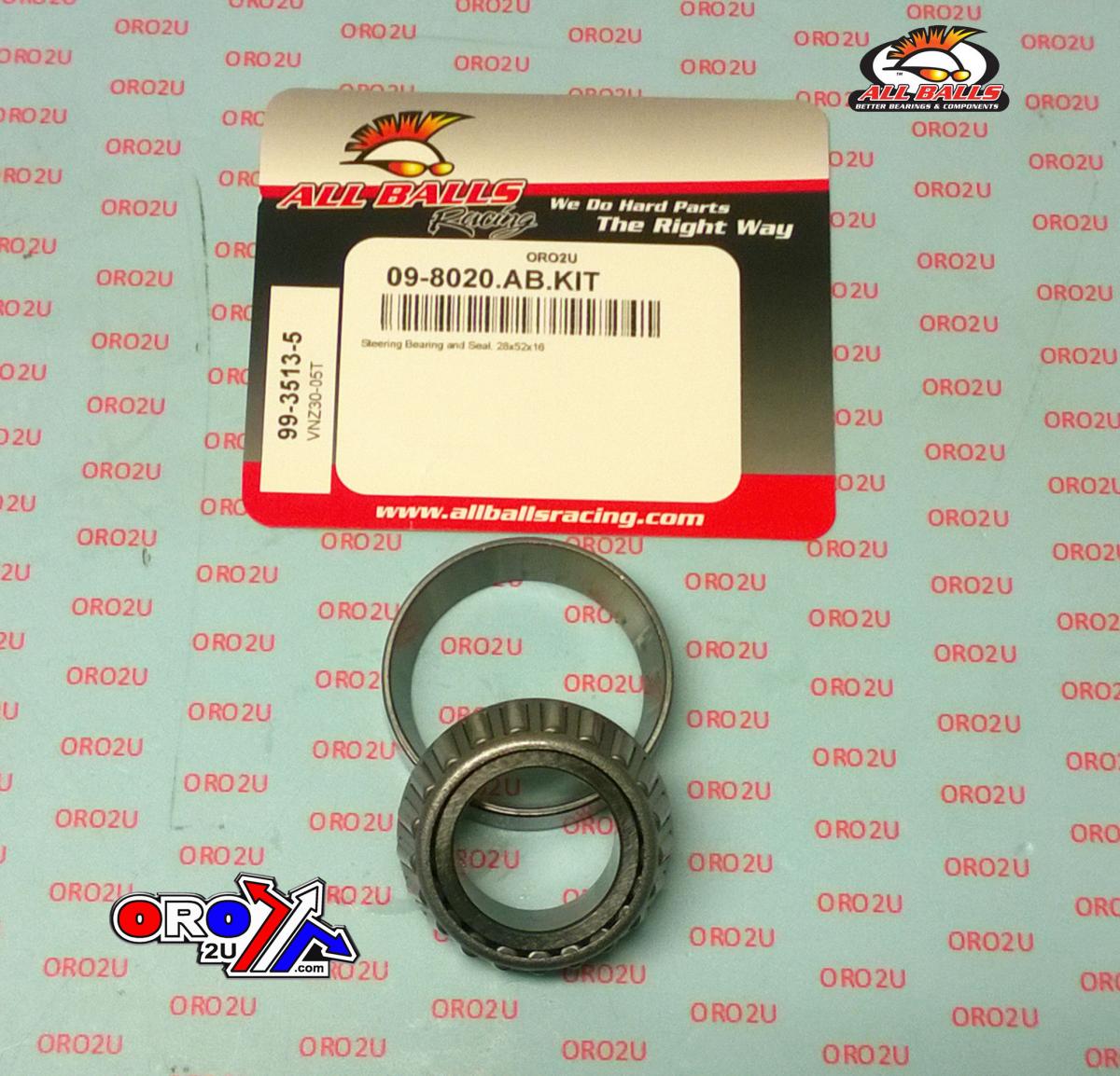 BEARING TAPER & SEAL KIT, ALLBALLS 99-3513-5, 28x52x16