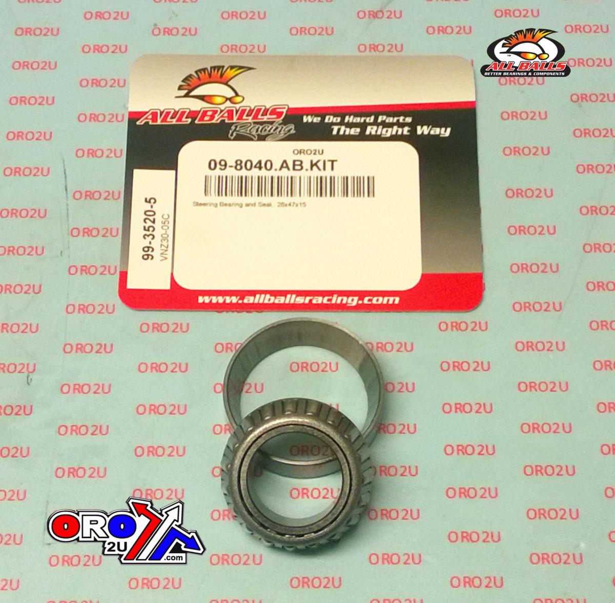 BEARING TAPER & SEAL KIT, ALLBALLS 99-3520-5, 32005XR/26, 26x47x15