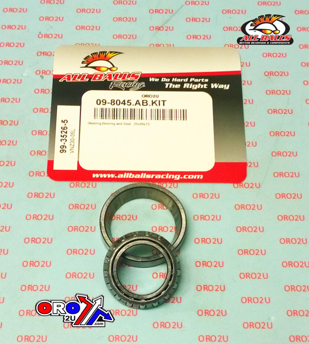 BEARING TAPER & SEAL KIT, ALLBALLS 99-3526-5, 25x46x13, 25x46x12
