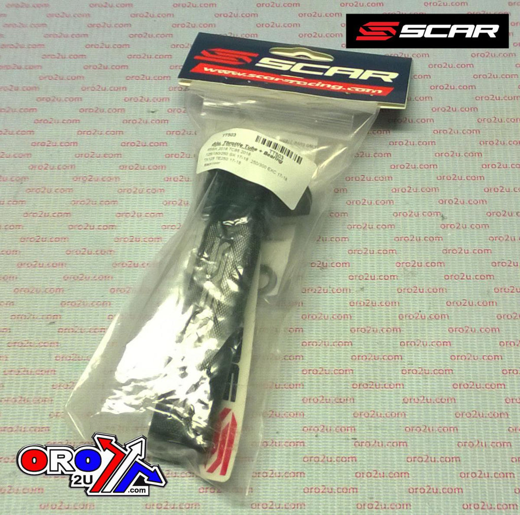 THROTTLE TUBE / BEARING, KTM 2-STK SCAR RACING TT503 BLACK, ALUMINIUM CNC BILLET 2-STROKE