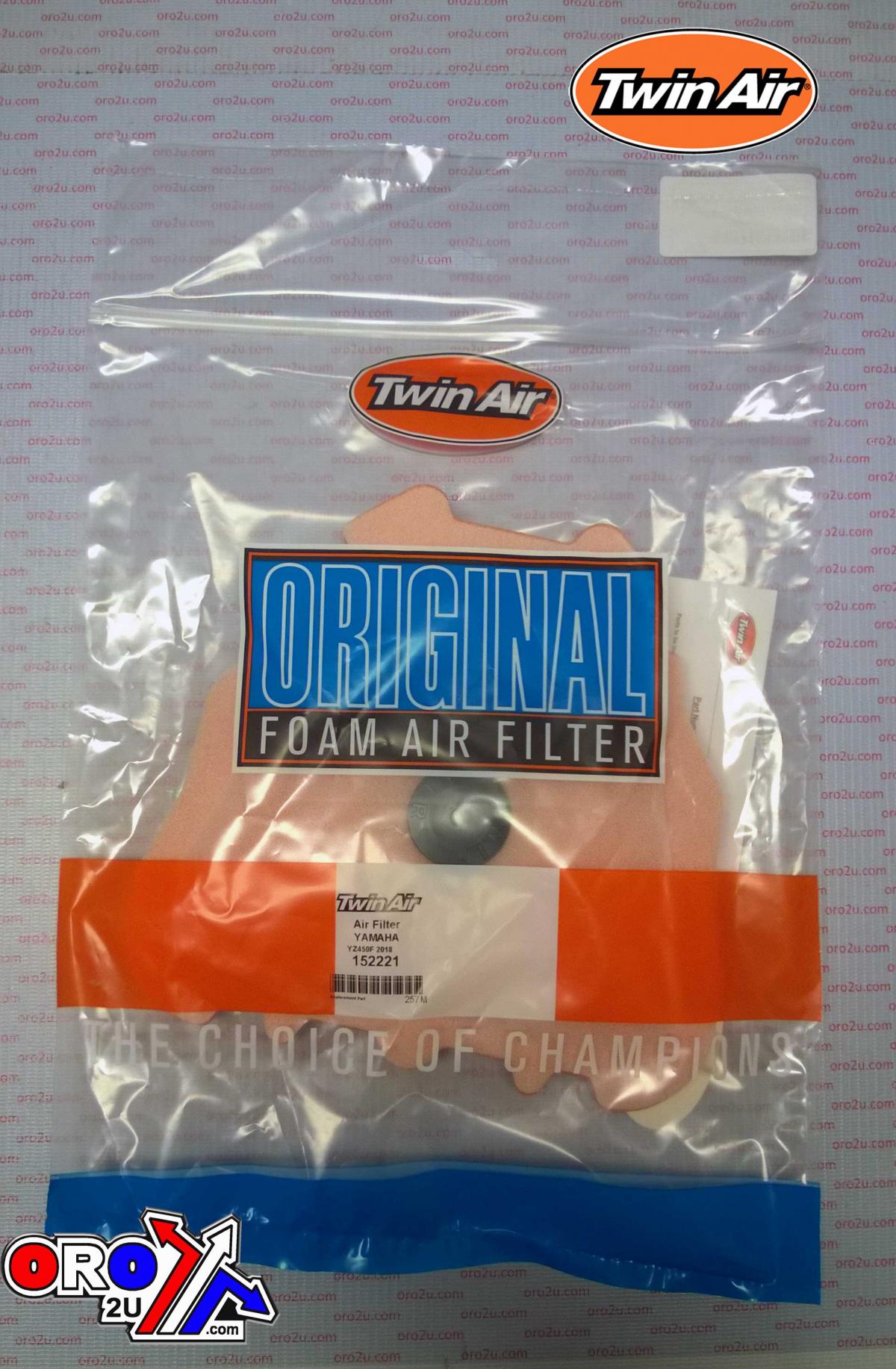 AIR FILTER YZ450F 2018-19, YZ250F 2019, TWINAIR 152221