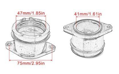 FLANGE INTAKE INLET PIPE YAMAHA, YZ450F YZ450FX WR450F YZ 450F 2016-2018, 33D-13597-00-00 33D-13597-10 11-6089