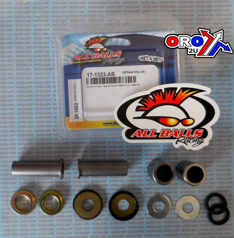 SWINGARM BEARING KIT ALLBALLS, ALLBALLS 28-1063 SUZUKI RM80/85 91-02