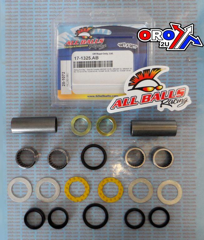 SWINGARM BEARING KIT ALLBALLS, ALLBALLS 28-1072 YAMAHA YZ/WR 125/250/426/450 02-05