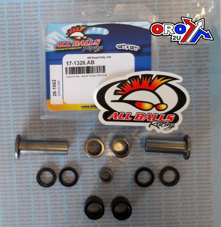 SWINGARM BEARING KIT ALLBALLS, ALLBALLS 28-1062 YAMAHA YZ80 93-98