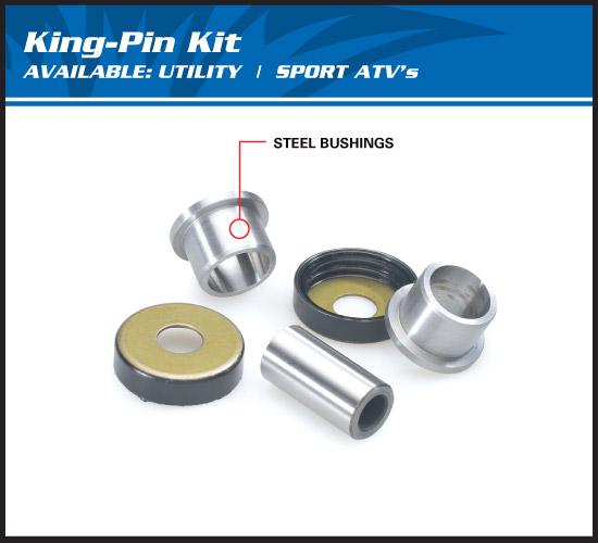 KING PIN SET ALLBALLS 42-1003, YAMAHA YFM200/225/350