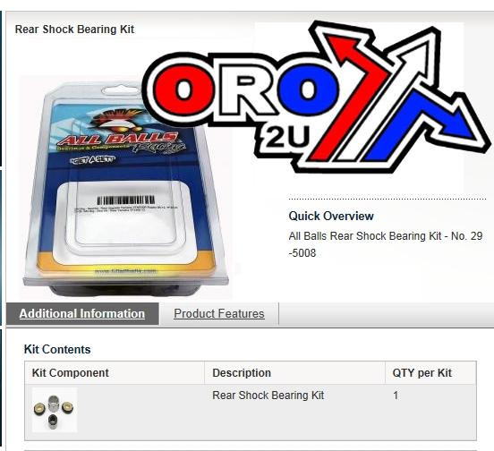 LOWER SHOCK BEARING KIT CRF, ALLBALLS 29-5008 HONDA