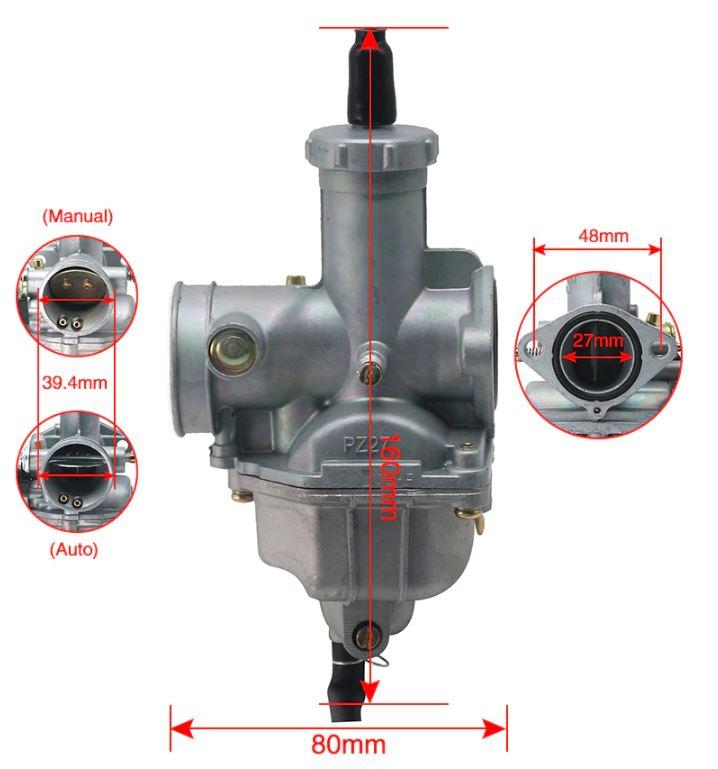 CARBURETOR ASSEMBLY HONDA XR CB XL 27MM Honda ATC185S ATC200 XR200