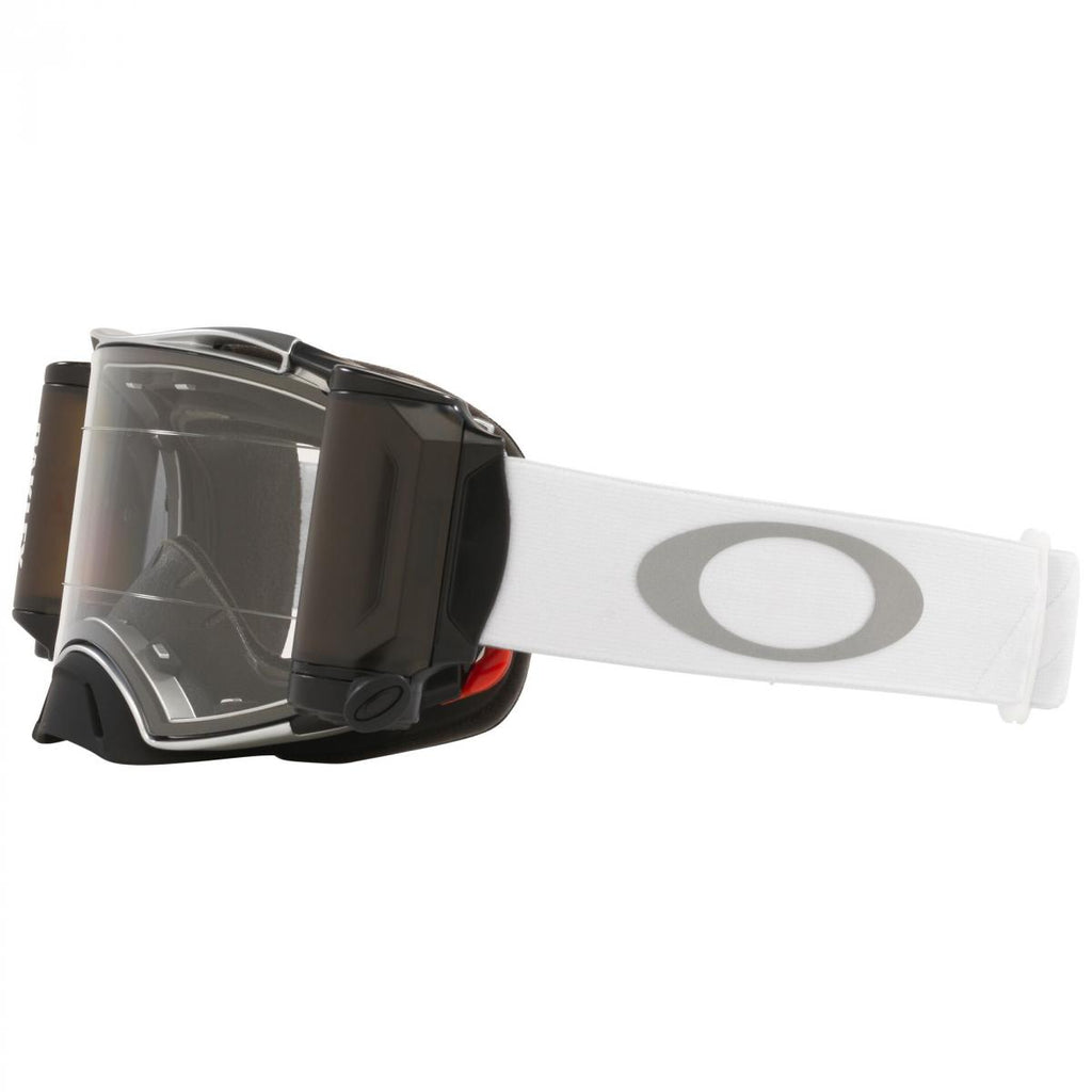 OAKLEY AIRBRAKE MX TUFF BLOCKS WHITE, CLEAR LENS INC ROLL OFFS OA OO7046-C5, OA OO7046-C5