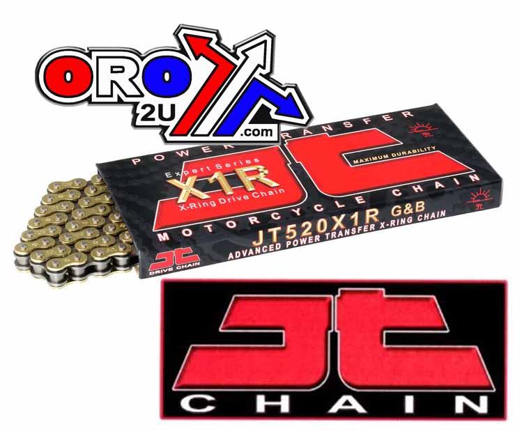 JT CHAIN 520X1R 120L GOLD-BLK, X-RING, JTC520X1RGB120DL