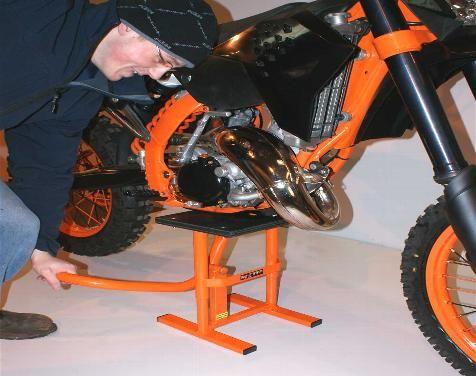 HD JACK-UP-STAND TWIN LEG v5, MX & ENDURO 125>625CC BIKES, LARGE STAND 440mm HIGH MX