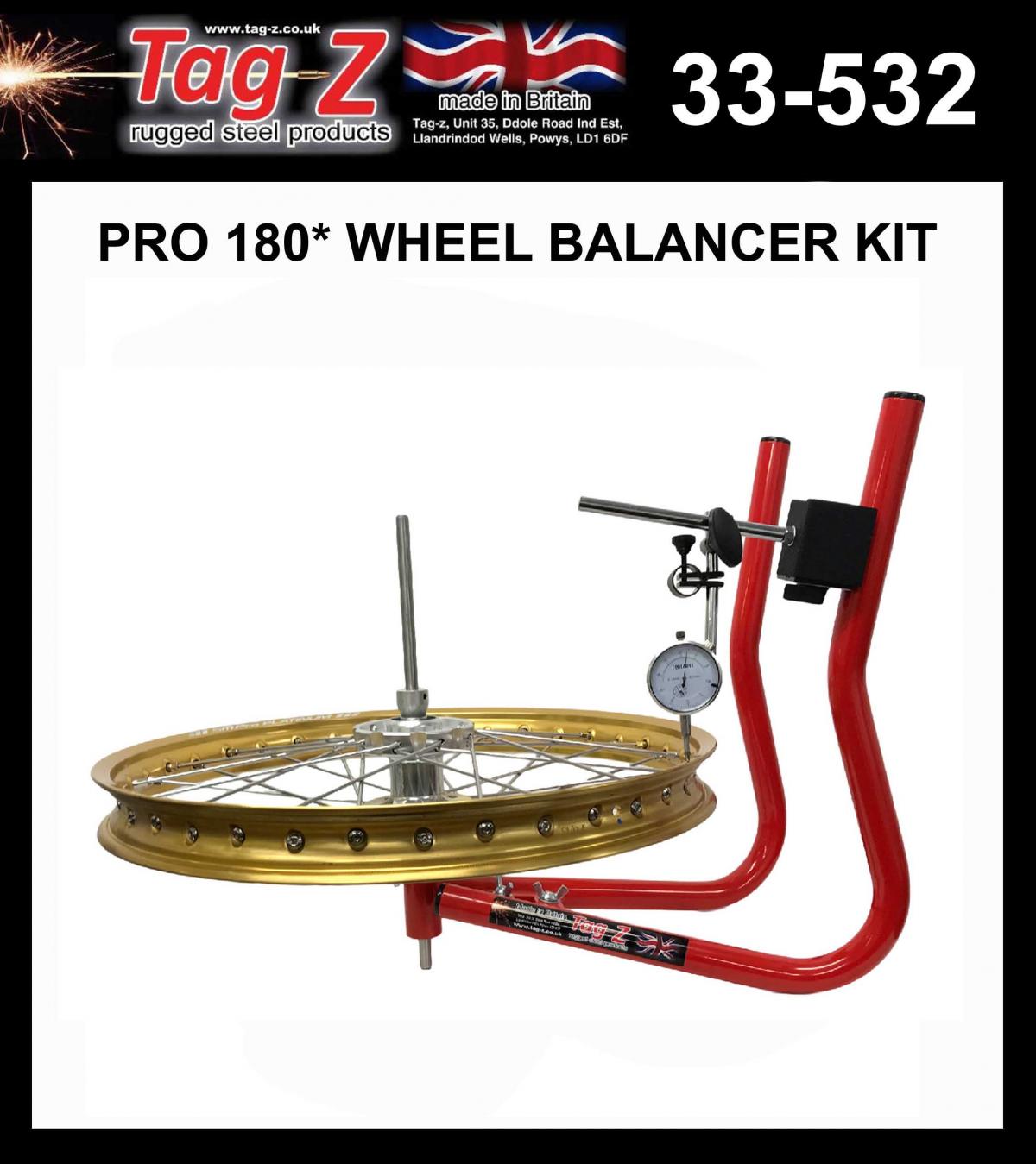 TAG-Z PRO 180* WHEEL BALANCER KIT, BLUE, (FLAT PACKED IN TAG-Z BOX)