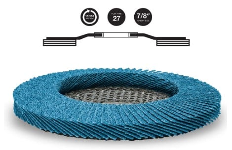 ZIRCONIUM FLAP DISC 115 / 60G, EACH / 868821