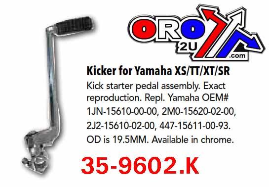 KICKSTART LEVER XS/TT/XT/SR, 1JN-15610-00-00, 2M0-15620-02-00