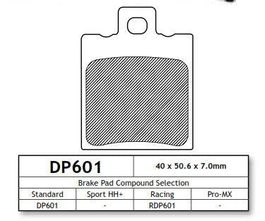 BRAKE PADS SINTERED DP BRAKING, DP601 BRAKES Premium Sintered