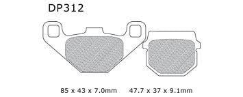 BRAKE PADS SINTERED DP BRAKES DP312, FULL METAL 41-312.H.DP