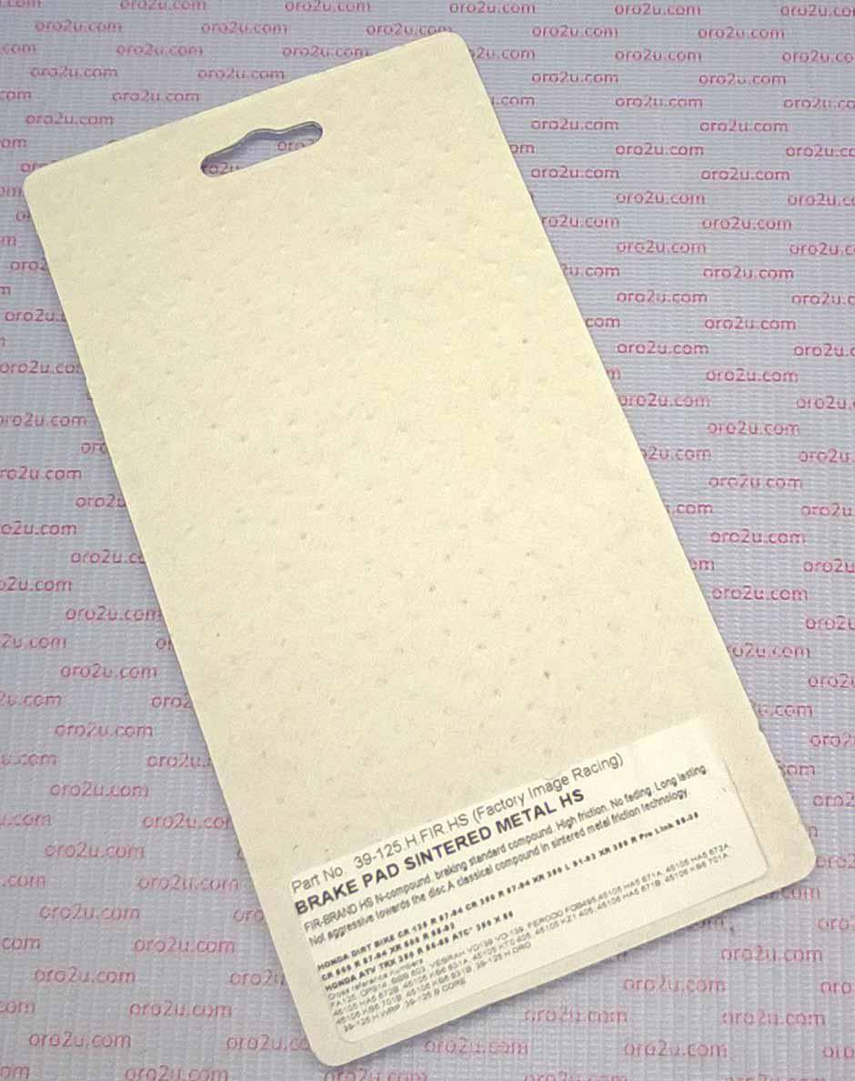 BRAKE PADS SINTERED METAL HS, MX-N HIGH FRICTION, BP035T05B, DB2350.OR-N