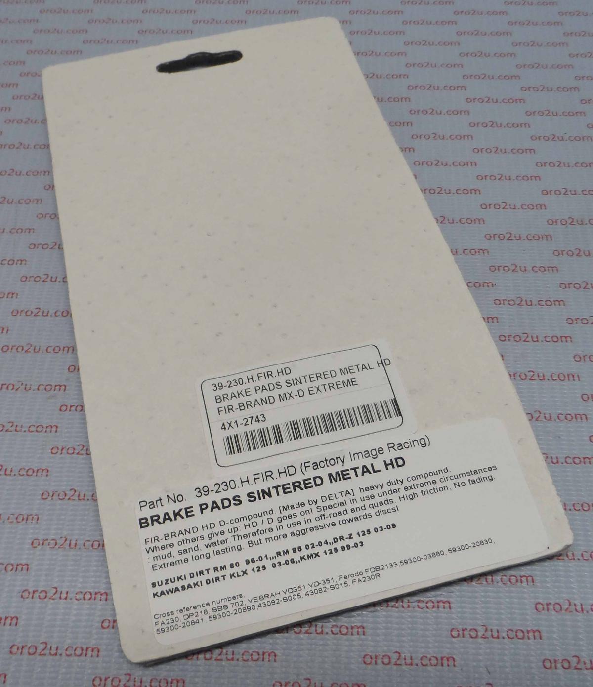 BRAKE PADS SINTERED METAL HD, MX-D EXTREME