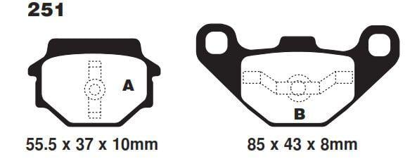 BRAKE PADS DISC HUSKYBUELL, MOTO-MASTER 093311 HUSQVARNA
