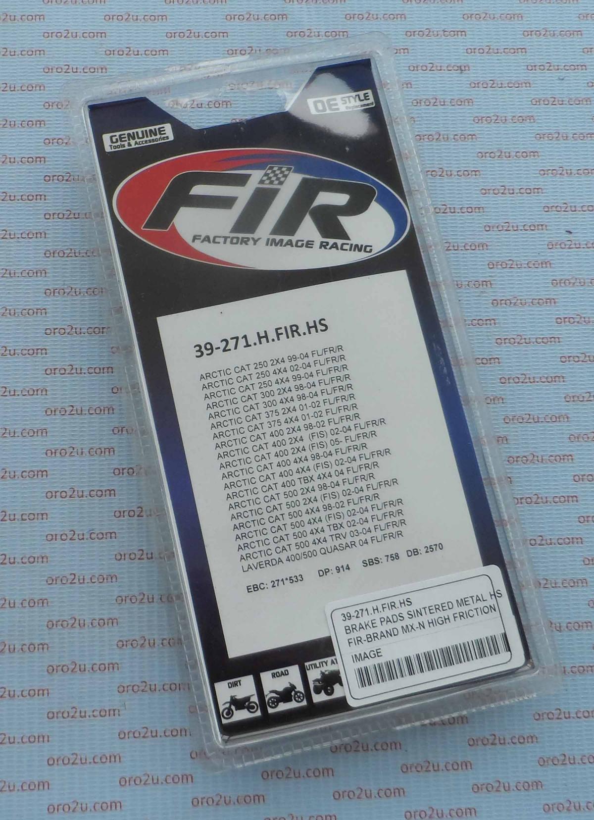 BRAKE PADS SINTERED METAL HS, MX-N HIGH FRICTION, DB2570-N