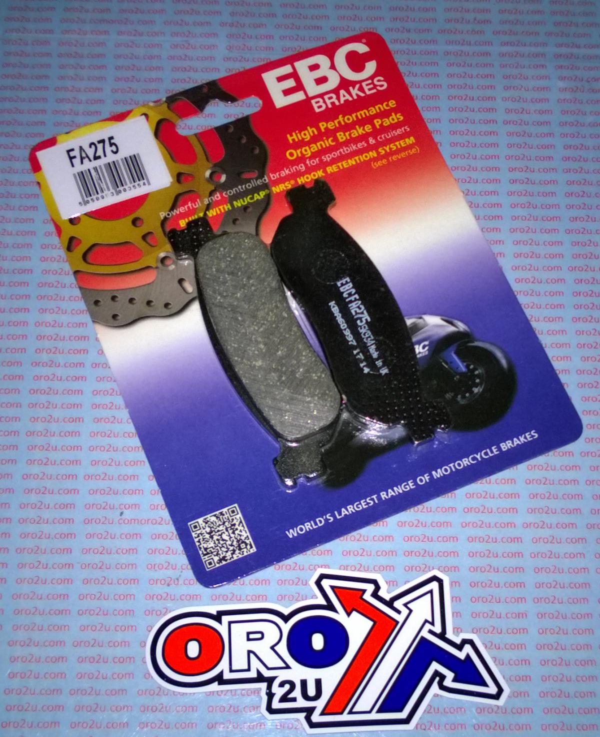 BRAKE PADS BLACK TOURING, EBC FA275
