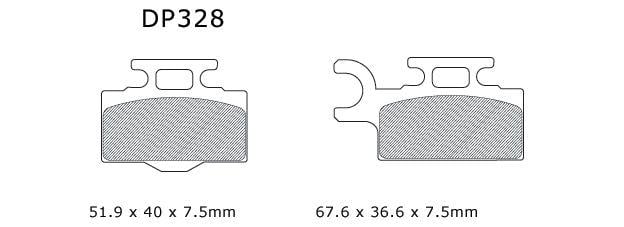 BRAKE PADS SINTERED DP BRAKES, DP328 Premium
