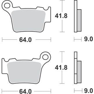 BRAKE PADS SINTERED RACING, MOTO-MASTER 094612 41-923.H.MM, 39-357