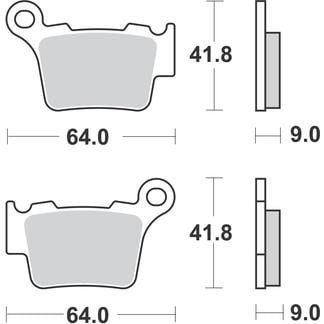 BRAKE PADS SINTERED RACING, MOTO-MASTER 094412, 39-368, 41-935.H.MM