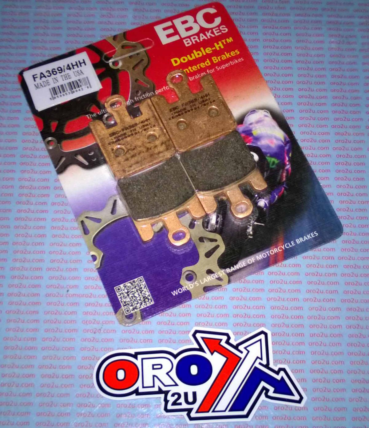 BRAKE PADS SINTERED METAL HH, EBC FA369/4HH SET/4 PCS