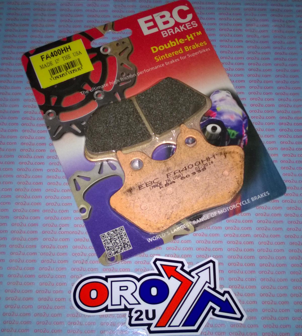BRAKE PADS SINTERED METAL, EBC FA400HH HARLEY DAVIDSON
